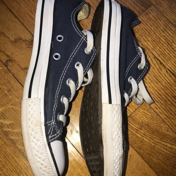 CONVERSE Sneakers- ALL STAR BLUE LOW TOP SNEAKER - UNISEX YOUTH size 3 - Picture 13 of 13